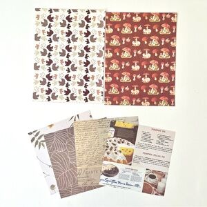 aesthetic retro vintage cottagecore 🍄 antique vintage style color paper sheets